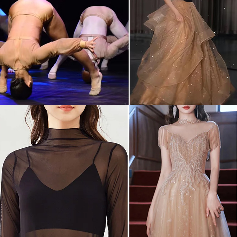 150x100cm High Elasticity Powe - Crystal Mesh Fabric 评论和价格