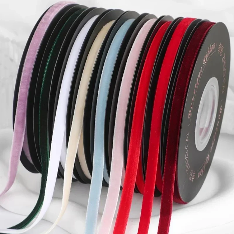 5yards/roll Wide 6mm Velvet Ri - Velvet Ribbon Roll 评论和价格
