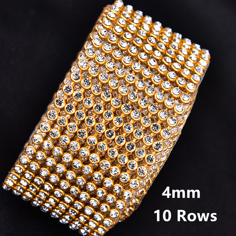 4mm 2/5/10 Rows Crystal Clear  - Hotfix Rhinestone Sheet 评论和价格