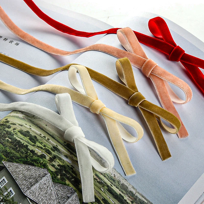 50Yards/roll Velvet Flocking R - Velvet Ribbon Roll 评论和价格
