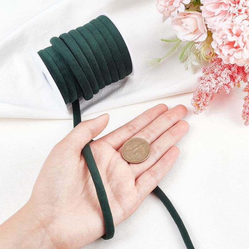 1 Roll 10m 8mm Dark Green Velv - Velvet Ribbon Roll 评论和价格