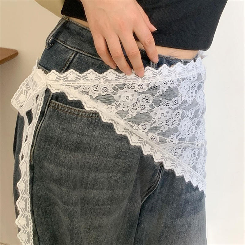 Triangle Lace Short Skirt Half - Lace Ribbon Trim 评论和价格