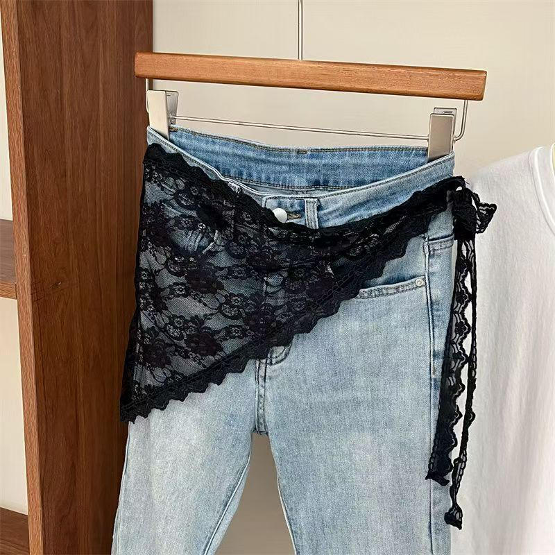 Triangle Lace Short Skirt Half - Lace Ribbon Trim 评论和价格