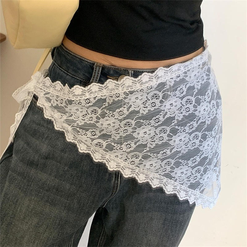 Triangle Lace Short Skirt Half - Lace Ribbon Trim 评论和价格