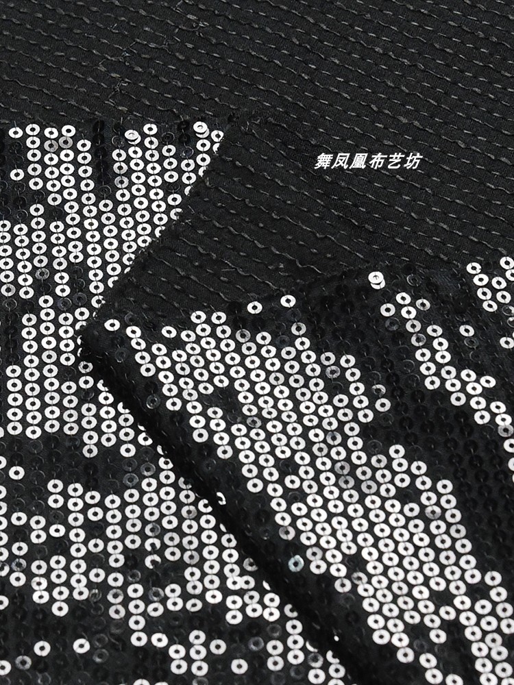 Black High Elastic Sequin Fabr - Crystal Mesh Fabric 评论和价格