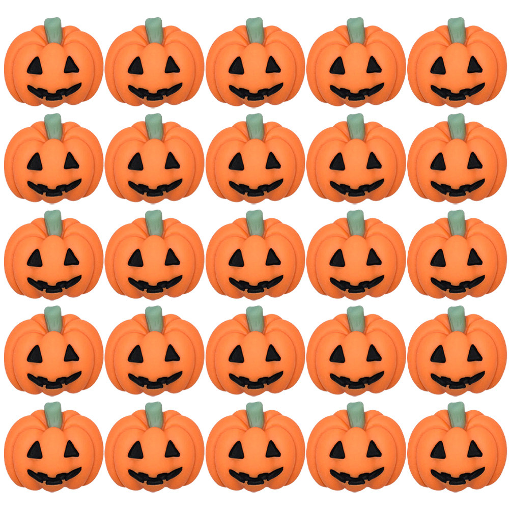 50Pcs Tiny Resin Pumpkin Charm - Craft Embellishment 评论和价格