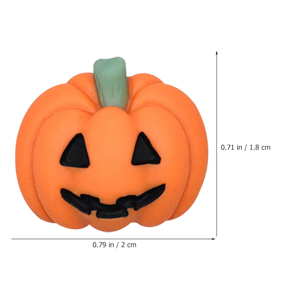 50Pcs Tiny Resin Pumpkin Charm - Craft Embellishment 评论和价格