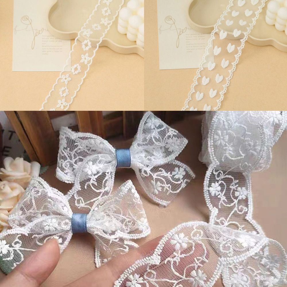 5 Yards Pure Cotton Sewing Tri - Lace Ribbon Trim 评论和价格