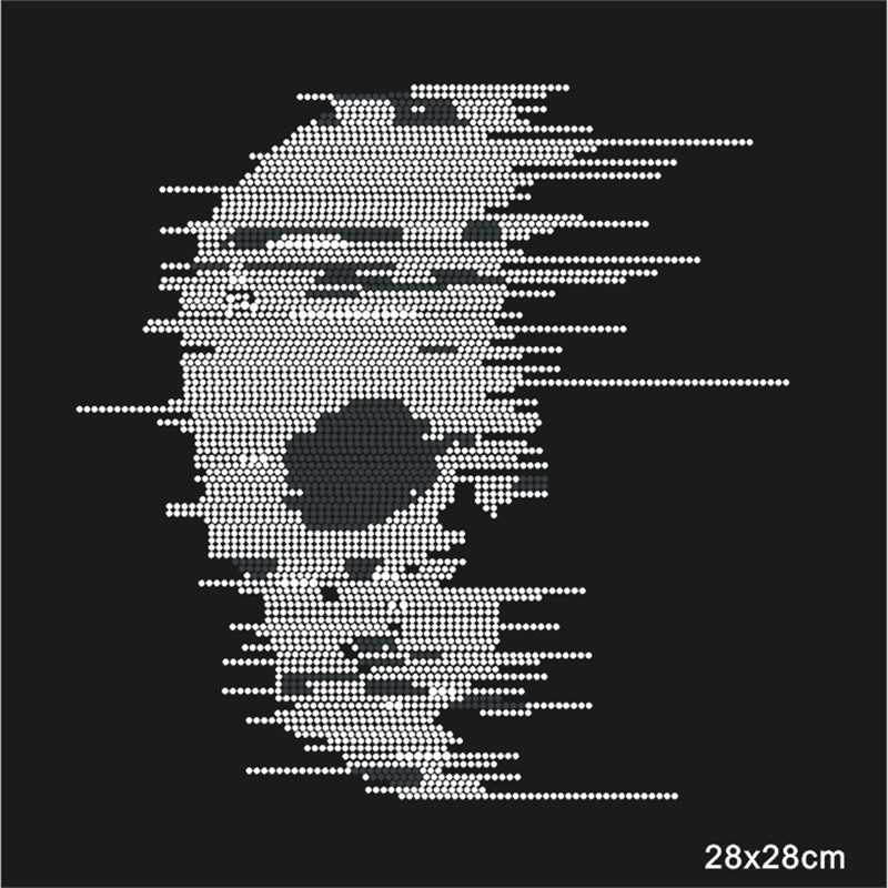 Skull Patch,Iron On Transfers  - Hotfix Rhinestone Sheet 评论和价格