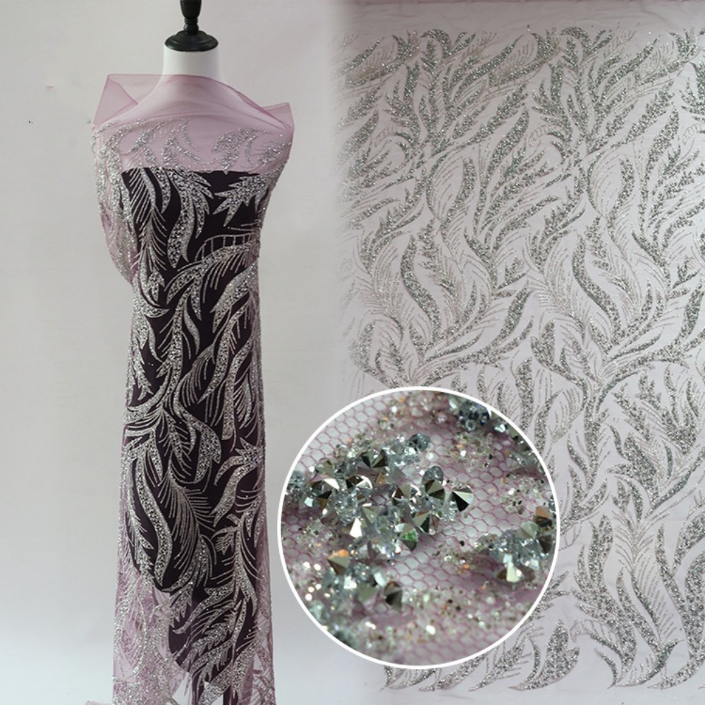 10 Hot Stamping Powder Pattern - Crystal Mesh Fabric 评论和价格