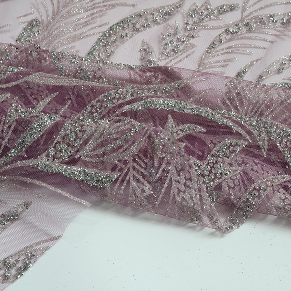 10 Hot Stamping Powder Pattern - Crystal Mesh Fabric 评论和价格