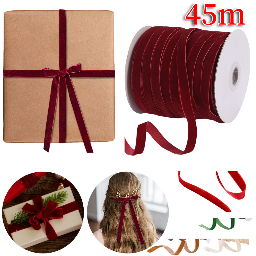 Velvet Ribbon Decorative Ribbo - Velvet Ribbon Roll 评论和价格